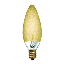 Load image into Gallery viewer, 2 Bulbrite 144010 25B10/ICE Crystal Collection 25-Watt Incandescent B10 Chandelier Bulb Ice Finish Candelabra Base Amber
