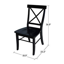 Load image into Gallery viewer, International Concepts X-Back Dining Chair, Black
