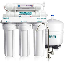 Load image into Gallery viewer, APEC Water Systems Essence ROES-UV75 Top Tier Violet Sterilizer 75 GPD 6 Stage Ultra Safe Reverse Osmosis Drinking Water Filter System, Plastic UV Housing
