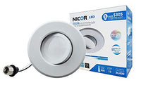 NICOR Lighting 5/6 inch LED Gimbal Downlight Retrofit Kit, 4000K White (DLG56-10-120-4K-WH)