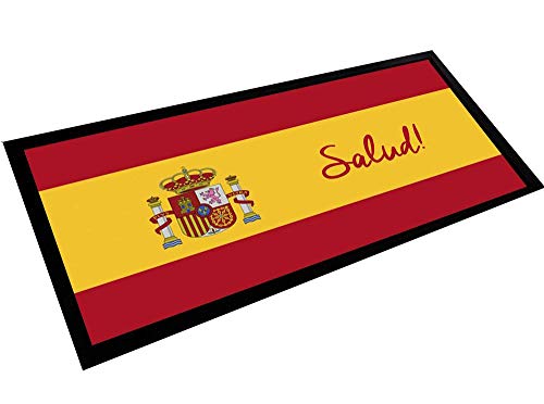 Artylicious Salut Spanish Flag bar Pub mat Runner Counter mat