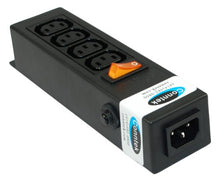 Load image into Gallery viewer, Conntek 55705 Power Strip 250 Volt 7-1/2-Inch Housing IEC C14 Inlet to 4 IEC 60320 C13 Receptacles Sheet F Computer/Server
