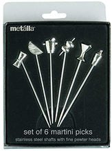Load image into Gallery viewer, Prodyne MP-9 Stainless Steel &amp; Pewter Martini Picks (Set Of 6)
