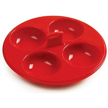 Load image into Gallery viewer, Norpro 9900 Silicone 4 Egg Poacher, Red
