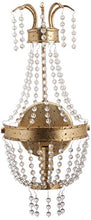 Load image into Gallery viewer, Livex Lighting 51872-28 Crystal One Light Wall Sconce from Valentina Collection, Champ, Gld Leaf Finish, Hand Applied Winter Gold

