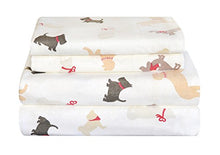 Load image into Gallery viewer, Pointehaven Flannel 170 GSM Sheet Set,Full Winter Dogs

