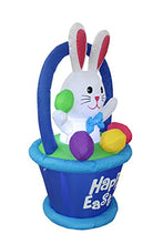 Load image into Gallery viewer, BZB Goods 4 Foot Tall Inflatable Party Bunny with Basket and Colorful Easter Eggs - Yard Blow Up Decoration
