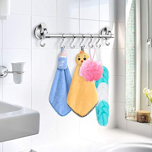 HOME SO Suction Cup Hooks for Shower, Bathroom, Kitchen, Glass Door,  Mirror, Tile – Loofah, Towel, Coat, Bath Robe Hook Holder for Hanging up to  15