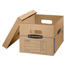 Load image into Gallery viewer, Bankers Box SmoothMove Classic Moving Kit Boxes, Tape-Free Assembly, Easy Carry Handles, 8 Small 4 Medium, 12 Pack (7716401)
