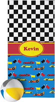 RNK Shops Racing Car Beach Towel (Personalized)