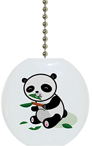 Panda Bear Cub Animal Ceramic Fan Pull