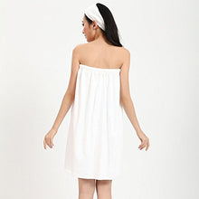 Load image into Gallery viewer, Top Estore Women White Bath Skirt Bath Shower Towel Khan Steam Towel Dress
