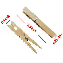 Load image into Gallery viewer, 50 Pcs Wood Clothespins Wooden Laundry Clothes Pins Large Spring Regular Size
