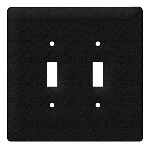 SWEN Products Blank - No Design Wall Plate Cover (Double Switch, Black)
