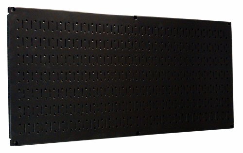 Wall Control Pegboard 16in x 32in Horizontal Black Metal Pegboard Tool Board Panel