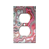 Agate Rose Quarts - AC Outlet Decor Wall Plate Cover Metal