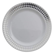 Load image into Gallery viewer, 10.25in. Silver Brilliance Design Premium Plastic Wedding Plates (40 Pack) China-Like

