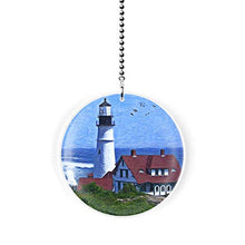 Load image into Gallery viewer, Harbor Lighthouse Fan/Light Pull

