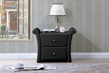 Load image into Gallery viewer, Baxton Studio Victoria Faux Leather Upholstered Modern Nightstand, Large, Black
