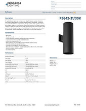 Load image into Gallery viewer, Progress Lighting P5642-31/30K Cylinder Outdoor, Black
