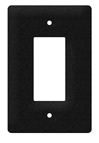 SWEN Products Blank - No Design Wall Plate Cover (Single Rocker, Black)
