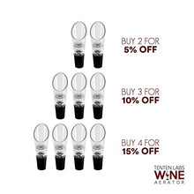 Load image into Gallery viewer, TenTen Labs Wine Aerator Pourer (2-pack) - Decanter Premium Aerating Spout - Gift Box Included
