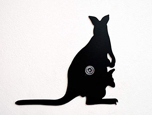 Kangaroo with Baby Silhouette -Wall Hook/Coat Hook/Key Hanger
