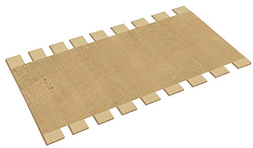 The Furniture Cove Queen Size Custom Width Bed Slats Jute Burlap Fabric-Choose Your Needed Width To Help Support Your Box Spring Mattress