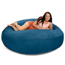 Load image into Gallery viewer, Jaxx 6 Foot Cocoon Large Bean Bag Chair for Adults, Microsuede Navy
