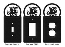 Load image into Gallery viewer, SWEN Products Dragon Wall Plate Cover (Double Rocker, Black)
