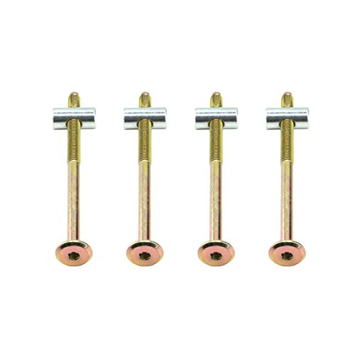 The Bed Slats Company M6 x 14mm Cross Dowels Barrel Nuts with 100mm Furniture Connecting Bolts for Bunk Beds Cots - Set of 4