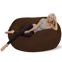 Chill Sack Bean Bag Chair: Huge 5' Memory Foam Furniture Bag and Large Lounger - Big Sofa with Soft Micro Fiber Cover - Chocolate