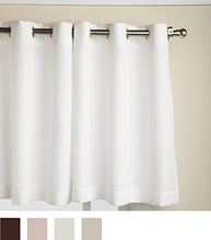 Load image into Gallery viewer, LORRAINE HOME FASHIONS Jackson 58 x 36-inch Tier Curtain Pair, White, 58&quot; x 36&quot;
