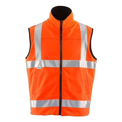RefrigiWear High-Visibility Reversible Safety Vest, ANSI Class 2, Orange (2XL)