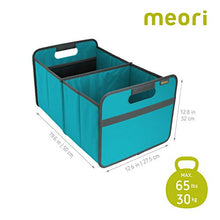 Load image into Gallery viewer, meori Classic Large Foldable Box Blu Trunk Organizer Dorm Shopping Road Trip Sports Gear Camping Picnic Carry 65lbs 12.6 x 10.8 x 19.7in, 1-Pack, Azur Blue
