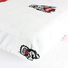 Load image into Gallery viewer, College Covers NC State Wolfpack Pair of Fitted Crib Sheets, 28&quot; x 52&quot; x 6&quot;, White
