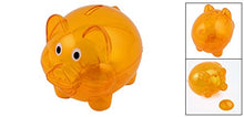 Load image into Gallery viewer, uxcell Plastic Piggy Bank Coin Money Cash Saver Savings Safe Box Clear Orange
