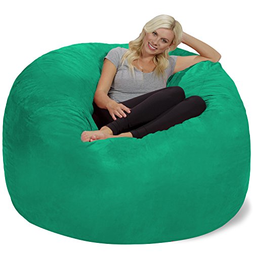 Chill Sack Bean Bag Chair: Giant 6' Memory Foam Furniture Bean Bag - Big Sofa with Soft Micro Fiber Cover, Tide Pool