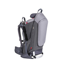 Load image into Gallery viewer, phil&amp;teds Escape Child Carrier Frame Backpack, Charcoal  Height Adjustable Body-Tech Harness - Articulating Dual Core Waist Belt  Includes Hood, Daypack, Change Mat  30L Storage  2 Year Guarantee
