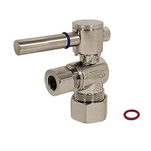 Load image into Gallery viewer, Kingston Brass CC53308DL Concord 5/8-Inch X 3/8-Inch OD Compression Angle Stop Valve, Satin Nickel

