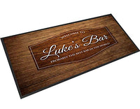 Artylicious Personalised Wood Effect bar Pub mat Runner Counter mat