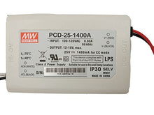 Load image into Gallery viewer, MEAN WELL PCD-25-1400A PCD Series 25 W 1.4 A 18 V Phase Dimmable Driver (North American Version) - 1 item(s)
