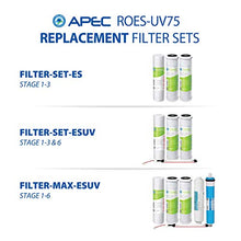 Load image into Gallery viewer, APEC Water Systems Essence ROES-UV75 Top Tier Violet Sterilizer 75 GPD 6 Stage Ultra Safe Reverse Osmosis Drinking Water Filter System, Plastic UV Housing
