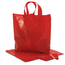 Load image into Gallery viewer, Red Wholesale Shopping Bags 12&quot; X 10&quot; - 2.25 mil Thick | Quantity: 250 Gusset - 4&quot;
