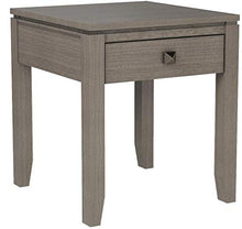 Load image into Gallery viewer, Simpli Home INT-AXCCOS-END-FG Cosmopolitan Solid Wood 18 inch Wide Square Contemporary End Side Table in Farmhouse Grey
