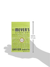 Load image into Gallery viewer, Mrs. Meyerâ??S Clean Day Dryer Sheets, Lemon Verbena Scent, 80 Count
