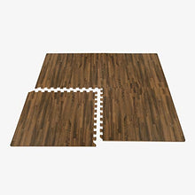 Load image into Gallery viewer, New FOREST FLOOR 5/8 Inch Thick Printed Foam Tiles, Premium Wood Grain Interlocking Foam Floor Mats, Anti-Fatigue Flooring, Walnut, 24 Sq Ft
