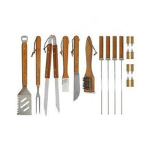 Load image into Gallery viewer, Barbecue Grills Set with Wooden Handles in Carrying Case, Barbecue Grill Set, Outdoor Grill Set, Barbecue, Barbecue Sauce, Barbecue Tools, Barbecue Cover
