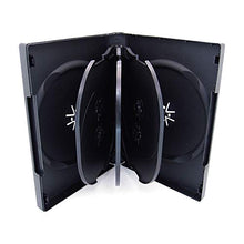 Load image into Gallery viewer, Maxtek Black 8 Disc DVD Cases with 3 Flip Trays and Outter Clear Sleeve, 20 Pcs Pack
