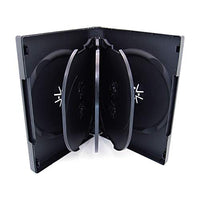 Maxtek Black 8 Disc DVD Cases with 3 Flip Trays and Outter Clear Sleeve, 20 Pcs Pack